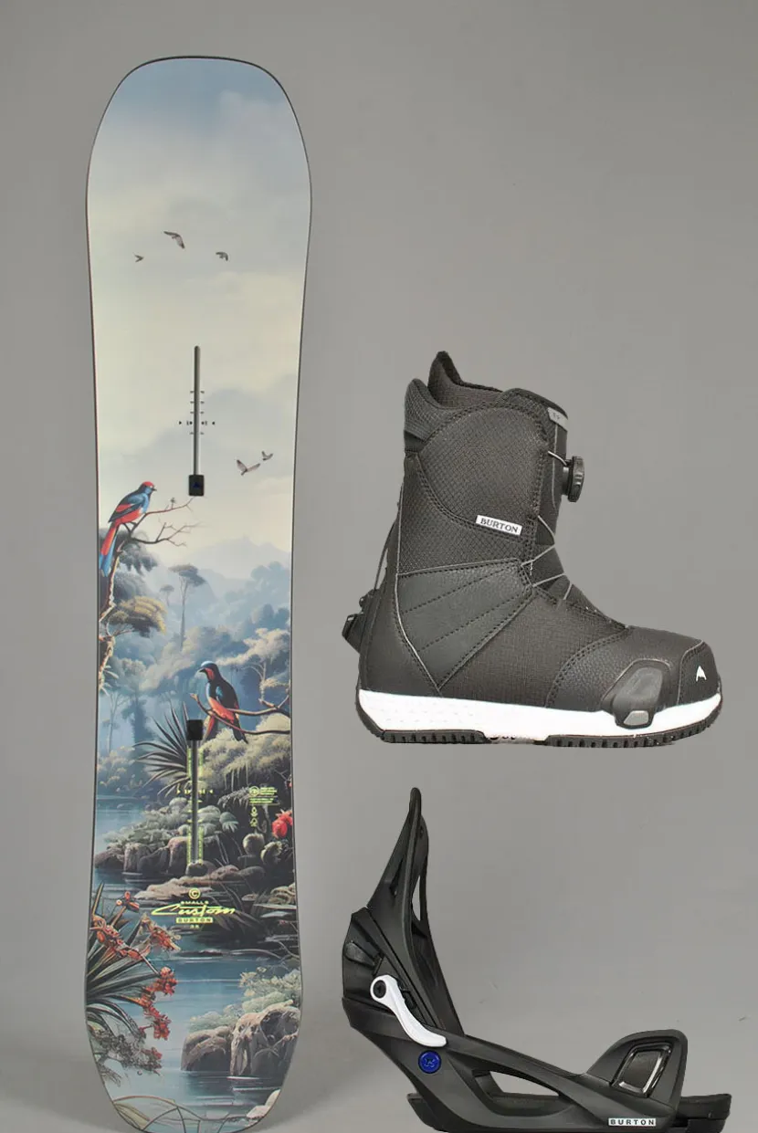 Burton Kids Custom Smalls Step On® Snowboardpakke, 10-14 år