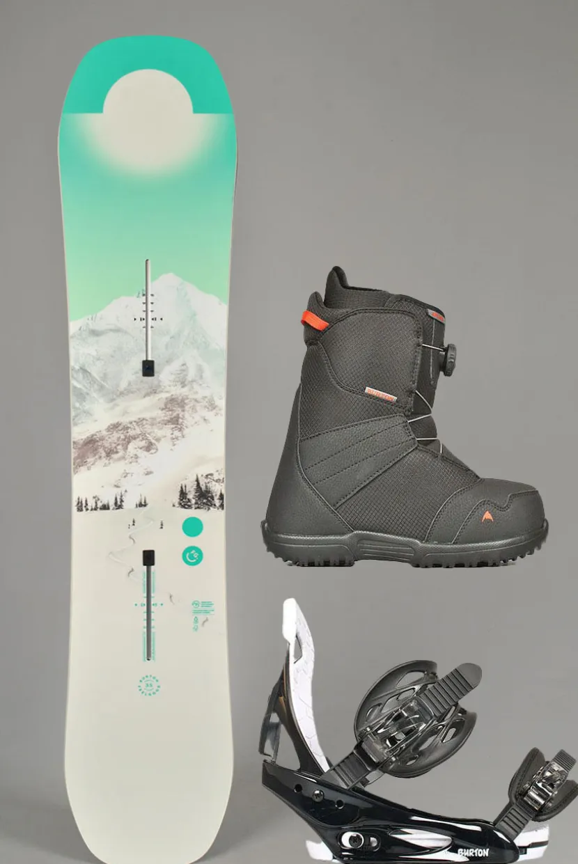 Burton Kids Feelgood Smalls Snowboardpakke , 10-14 år