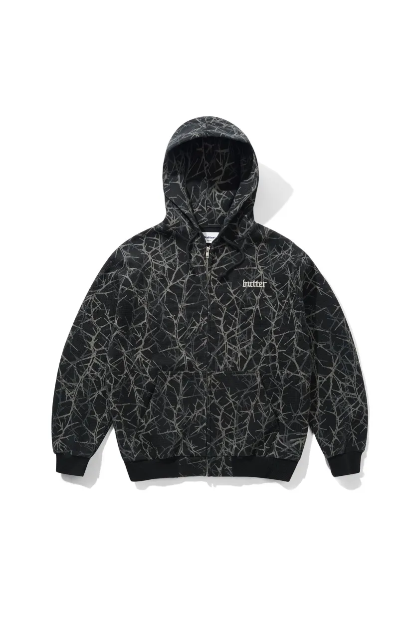 Butter Goods Thorn Camo Waffle Zip-Thru Hood
