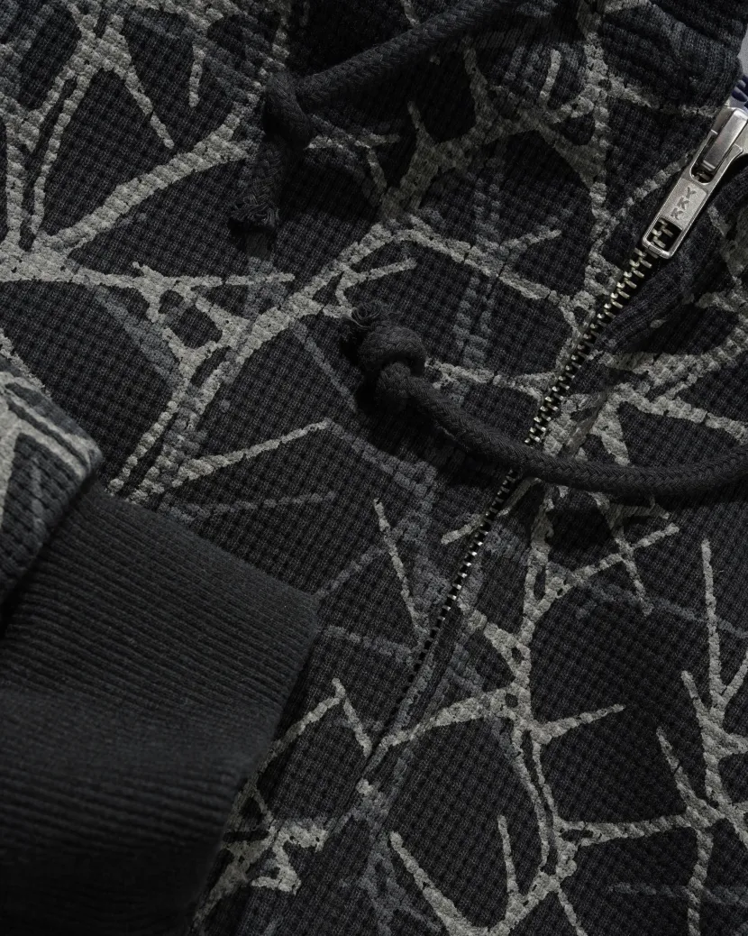 Butter Goods Thorn Camo Waffle Zip-Thru Hood