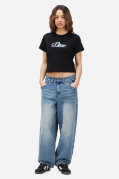 Dime Cursive Denim Tee