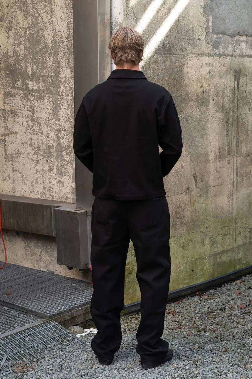 Montage Apparel Script Half Zip Polo