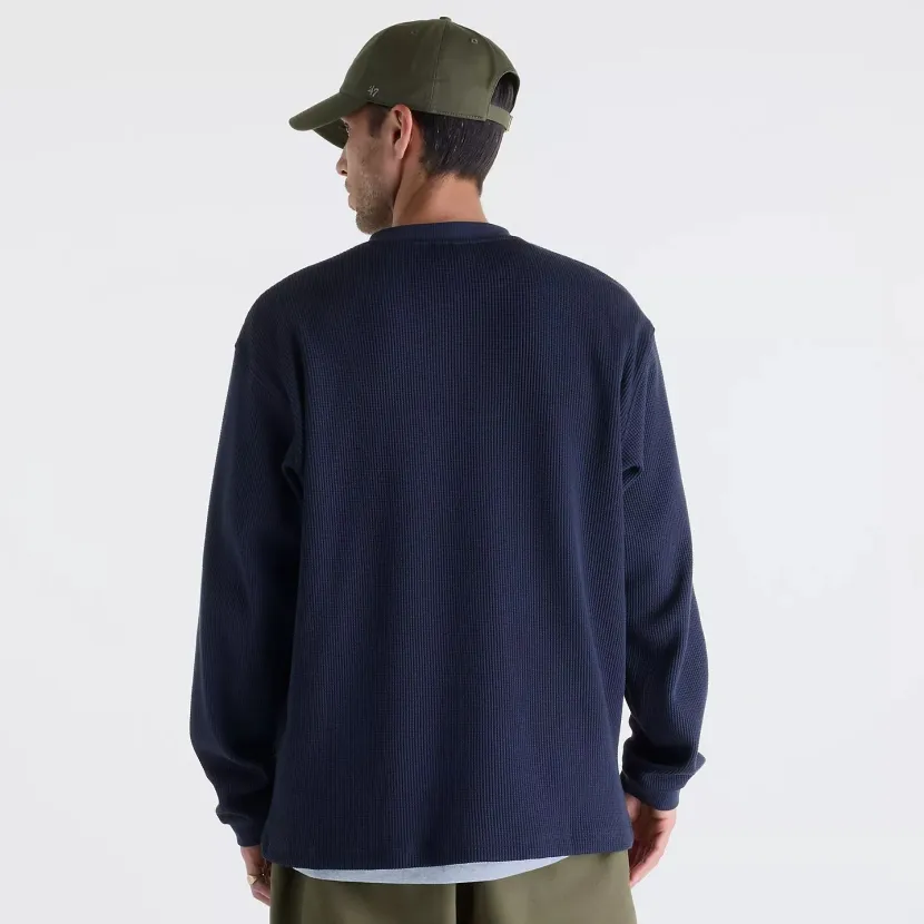 New Balance Numeric Waffle Knit Long Sleeve Henley