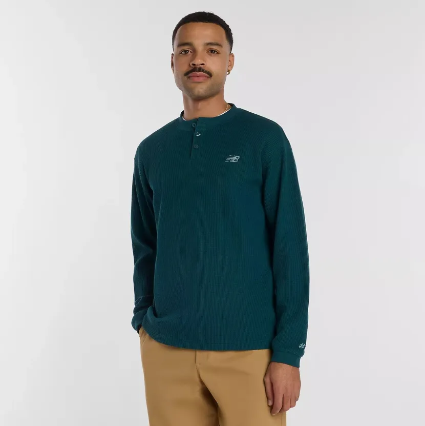 New Balance Waffle Knit Longsleeve Henley