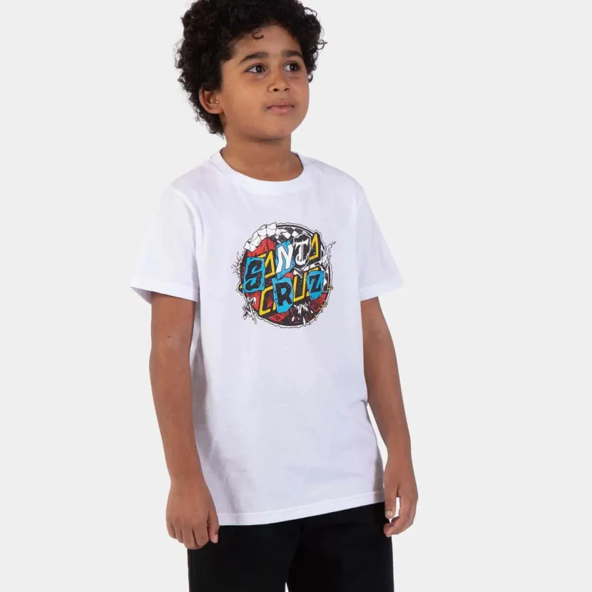 Santa Cruz Youth Screaming Pay Off Dot Front T-Shirt