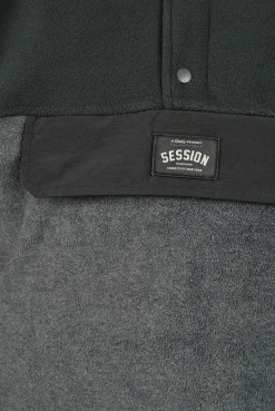 Session Pullover Fleece, Black/Black Melange