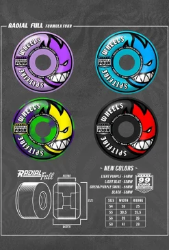 Spitfire Wheels Team Colors F4 99 Radial Full 56