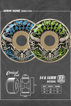 Spitfire Wheels Team Demon Redux F4 99 Conical Full 56