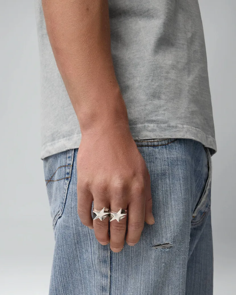 Twojeys Superstar Knuckle Ring Plata