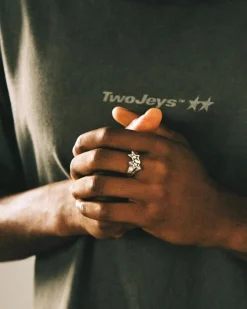 Twojeys Tilled Icon Ring Plata
